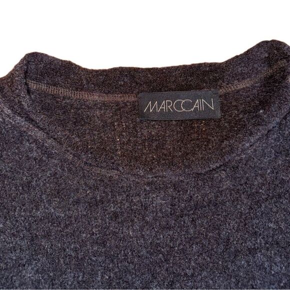 MARC CAIN Women's Virgin Wool Knit Tunic Sweater in Dark Grey Size 8 - Picture 6 of 9